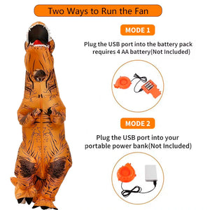 Inflatable T-Rex Dinosaur Costume for Adults - Halloween Party Fancy Dress Outfit