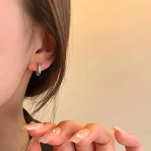Load image into Gallery viewer, 4Pcs/set Stainless Steel Aesthetic Zircon Crystal Hoop Earrings for Women Egirl New Y2K Cool Daily Wear Jewelry Accessories
