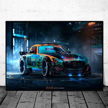 Load image into Gallery viewer, Cool Sports Car Graffiti Art - Abstract Canvas Poster for Boy&#39;s Room Decor