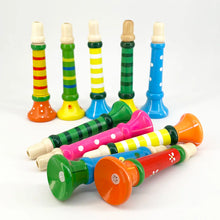 Load image into Gallery viewer, Wooden Trumpet Toy Horn Whistle - Kids Educational Montessori Musical Instrument