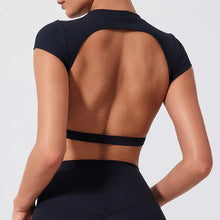 Load image into Gallery viewer, Hearuisavy Sports Shirts Workout Tops Fitness Activewear Female Quick-Dry Yoga Clothes Sport Crop Tops Backless Gym Top Women