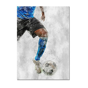 Football Basketball Poster Canvas Painting – Modern Sports Wall Art
