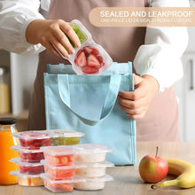 Load image into Gallery viewer, Reusable Snack Containers with Lids 20Pcs Double Compartment Snackle Box Portion Control Snack Pack for On-the-Go Meals Camping