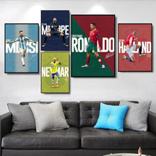 Load image into Gallery viewer, R-Ronaldo Soccer Star Poster – Canvas Wall Art for Boys Room Decor, Football Art