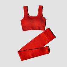 Load image into Gallery viewer, WAREBALL 2Pcs Women Sports Set Seamless Yoga Set Fitness Suit Gym Leggings Bra Workout Sportswear  Active Wear Gym Clothing