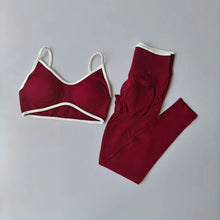 Load image into Gallery viewer, Women's Gym Yoga Set Seamless High Waist Leggings Sports Bra Top Workout Outfit Fitness Activewear Running Training Clothes Suit