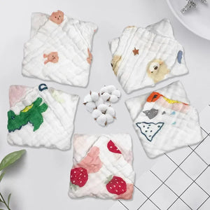 5pc Muslin Washcloths! Soft, Absorbent, Baby Bath