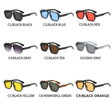Load image into Gallery viewer, New Retro Double Bridge Square Sunglasses For Women Men Fashion Luxury Design Rivets Sun Glasses Trending Shades UV400 Eyeglasse