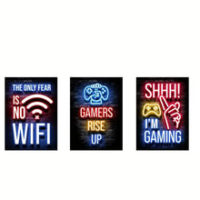 Load image into Gallery viewer, Gaming Graffiti Gamepad Earphone Funny Wall Art Canvas Poster Gamer Room Wall Decor Prints Modern Living Room Posters