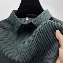Load image into Gallery viewer, New Men's Business Casual Short Sleeved Bone Flower Solid Color POLO Shirt Fashion Breathable Comfortable Summer Versatile Top