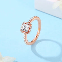 Load image into Gallery viewer, 925 Sterling Silver Rings For Women Original Infinity Love Heart Engagement Wedding Ring Rose Gold Crystals Luxury Jewelry Gift