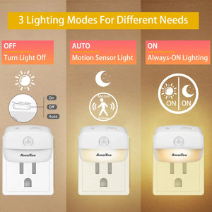 Smart Motion Sensor LED Night Light for Home Aisle and Bedroom - EU Plug