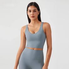 Load image into Gallery viewer, Sports Bra for Women Yoga Top Fixed Chest Pad Gym Vest Shock-proof Workout Tops Yoga Clothes U-shaped Back Fitness Crop Top