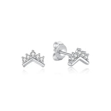 Load image into Gallery viewer, Original 925 Sterling Silver Earrings 2025 Stud Hoop Crystal Earings For Women Rose Gold Crown Heart Infinity Bee Earing Jewelry