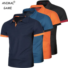 Load image into Gallery viewer, New Mens Short Sleeve Polo Shirt Solid Color Streetwear Lightweight Lapel Tshirts for Men Summer Jogging Sport Tops