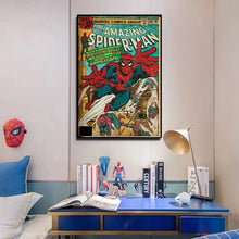 Load image into Gallery viewer, Retro Marvel Super Hero Decorative Painting Anime Spider Man Art Poster American Film Mural Home Childrens Room Wall Decor Print