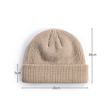 Load image into Gallery viewer, Knitted Hat for Men &amp; Women Caps Wool Fashion Simple Warm Skullies Beanies Solid Autumn Winter Beanie Cap Trendy Style