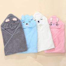 Load image into Gallery viewer, Cartoon Baby Bath Towels Soft Newborn Hooded Towel Blanket Cute Toddler Bathrobe Warm Sleeping Swaddle Wrap for Boys Girls