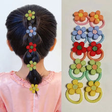 Load image into Gallery viewer, Colorful Hairbands Set: Girls&#39; Elastic Scrunchies with Flower &amp; Animal Designs