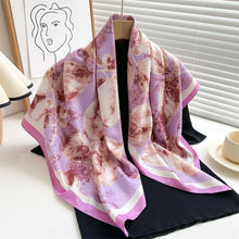 Load image into Gallery viewer, 90*90Cm Square Scarf Twill Silk Feeling Women Head Shawls and Wraps Luxury Hair Tree Print Neck Scarves Hijab Bandana Pashmina