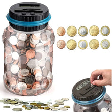 Load image into Gallery viewer, Electronic Piggy Bank with LCD Counter - Coin Money Saving Box Jar for USD/EURO - Gifts for Kids