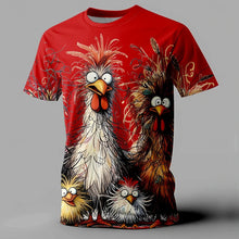 Load image into Gallery viewer, Funny Men's T Shirt Animal Chicken Print Summer Casual Short Sleeve Tee Street Fashion O-Neck Pullover Men's Oversized Clothing