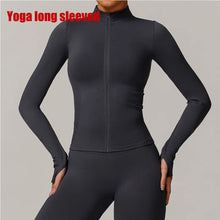 Load image into Gallery viewer, Seamless Long Sleeve Sports Jacket Women Zip Fitness Yoga Shirt Gym Top Activewear Running Coats Workout Clothes For Cycling