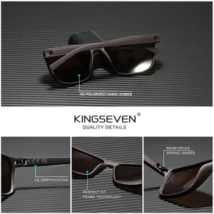 KINGSEVEN Polarized Fashion Sunglasses Men UV400 Night Vision Outdoor Sports