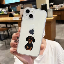 Load image into Gallery viewer, Dachshund Silhouette Dog Phone Case For iPhone 16 15 14 13 12 11 Pro Max XS X XR 7 8 SE Back Cover Clear Funda