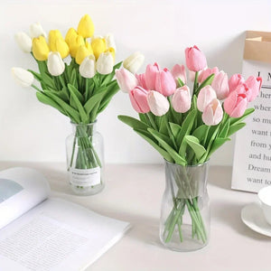 5/10Pcs Artificial Tulip Flowers - PE Foam Fake Bouquets for Wedding & Home Decor