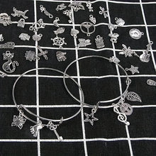 Load image into Gallery viewer, Craft Jewelry Making Lot: Adjustable Silver Bracelets &amp; Hidden Pendants - DIY Supplies