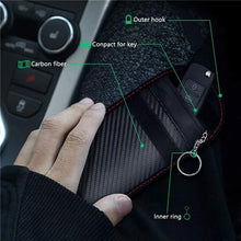 Load image into Gallery viewer, Faraday Bag for Key Fob Cage Protector Car RFID Signal Blocking Key Fob Protector Anti-Theft Pouch Double-Layers of Carbon Fiber