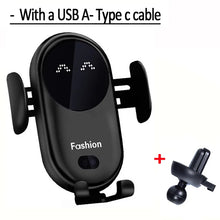 Load image into Gallery viewer, VIKEFON 30W Car Wireless Charger Car Phone Holder for iPhone 12 Pro Max 11 Pro X MAX 8 7 Plus Intelligent Infrared Phone Holder
