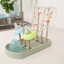 Load image into Gallery viewer, Green Portable Multifunctional Baby Bottle Drying Rack with Removable Drainage Stand