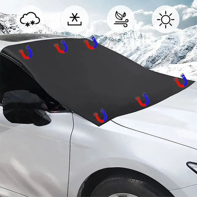 Magnetic Car Windshield Cover: Winter Snow & Sun Protection