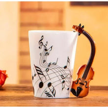 Load image into Gallery viewer, Music Mug! Guitar or Violin, Cute, 240ml