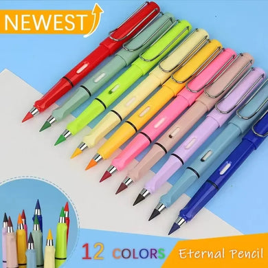 12pcs Eternal Coloring Pencils! Wipe Clean, Replaceable Tips, Eco-Friendly
