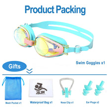 Load image into Gallery viewer, JSJM Professional Kids Swimming Goggles Anti-Fog UV Protection Waterproof Silicone Swim Glasses for Boys Girls Swim Eyewear Gift