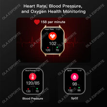 Load image into Gallery viewer, Smart Watch Men 2.01 Inch AMOLED Screen Waterproof Multiple Sport Mode Fitness HD Bluetooth Calls Smartwatch Men Women Bracelet