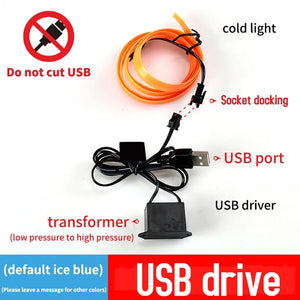 Car Interior LED Strip: Atmosphere Lighting USB Decor, DIY Flexible Light Tube