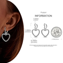 Load image into Gallery viewer, 925 Silver Hoop Earrings  For Woman Pendientes Zircon Heart Shape Star Eardrop Original Earring Fashion Jewelry