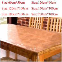 Load image into Gallery viewer, 1pcs Soft Glass Table Mat 2mm PVC Transparent Tablecloth Waterproof Rectangular Table Cover Pad Kitchen Oil-Proof Table Mat