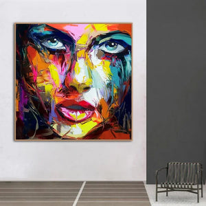 Modern Abstract Girl Face Canvas Poster Home Decor Gift