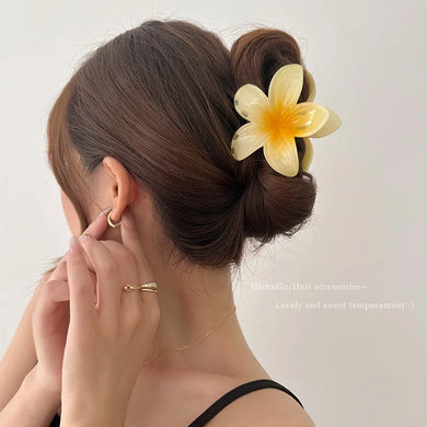 Boho Flower Hair Clips Large Claw Hairpin Set Women Girls Vacation Accessories