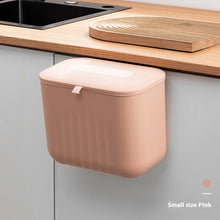 Load image into Gallery viewer, Trash Bin Without Punching Silicone Handle with Lid Two-way Opening Lid Wall-mounted PP Paper Basket Storage Tube Household Item