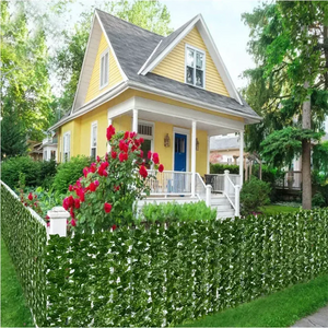 Artificial Ivy Hedge Green Leaf Fence Panels – Faux Privacy Fence Screen