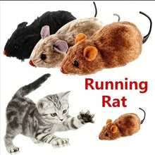 Load image into Gallery viewer, 1Pc Funny Lifelike Plush Mouse Running Rat Toy for Cats Dogs Tail Mouse Pets Kids Random Color