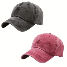 Load image into Gallery viewer, Men Women Unisex Baseball Cap Adjustable Solid Color Casual Hat Stretchy Fabric for Sports Secure Drawstring Closure Dad Hat