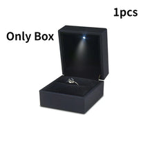 Load image into Gallery viewer, 2024 Luxury Ring Box With LED Light Jewelry Diamond Ring Box for Engagement Wedding Birthday Valentine's Day Gift Box