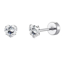 Load image into Gallery viewer, 2PCS/Set Stainless Steel Heart Moon Earbone Stud Screw Ball Stud Earrings for Women Fashion Ear Tragus Cartilage Body Piercing